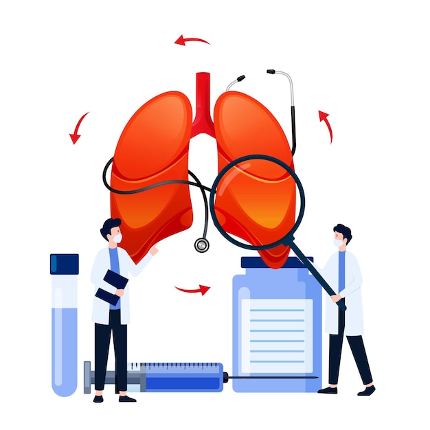 Plik wektorowy Światowy dzień płuc, projekt motywu wektora zdrowia i medycyny