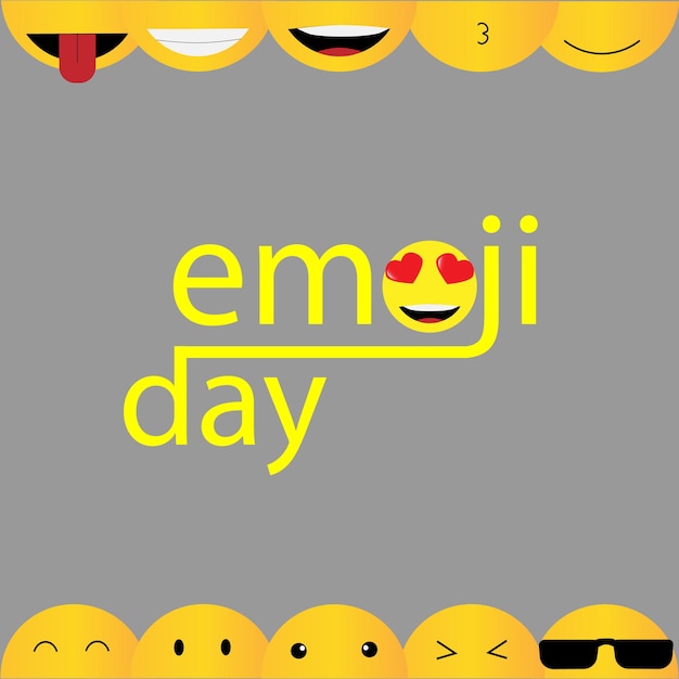 Plik wektorowy Światowy dzień powitanie karta emoji