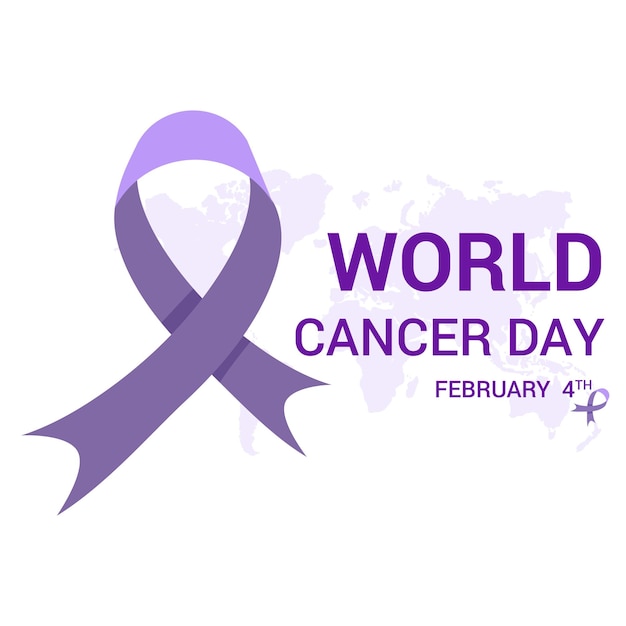 Plik wektorowy Światowy dzień raka świadomości wektor ilustracja tło z fioletową wstążką