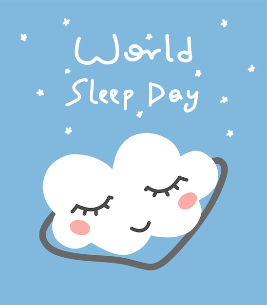 Światowy Dzień Snu Wektor Ilustracja Projektu