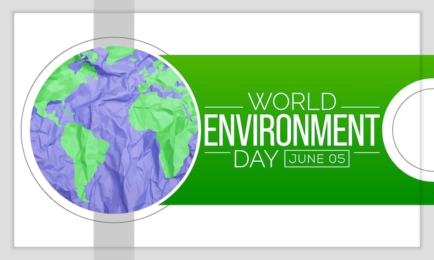 Plik wektorowy Światowy dzień środowiska obchodzony jest co roku 5 czerwca