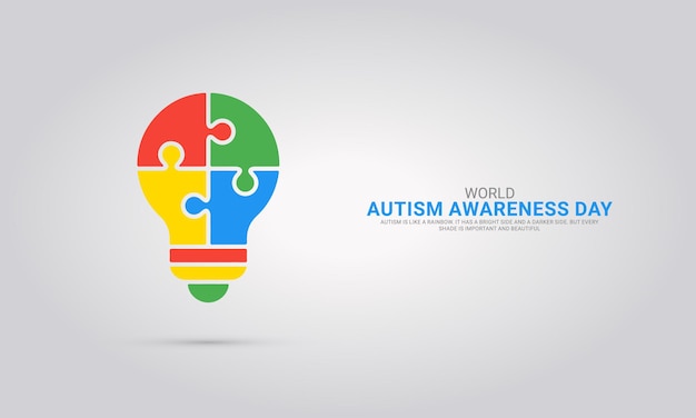 Plik wektorowy Światowy dzień świadomości autyzmu