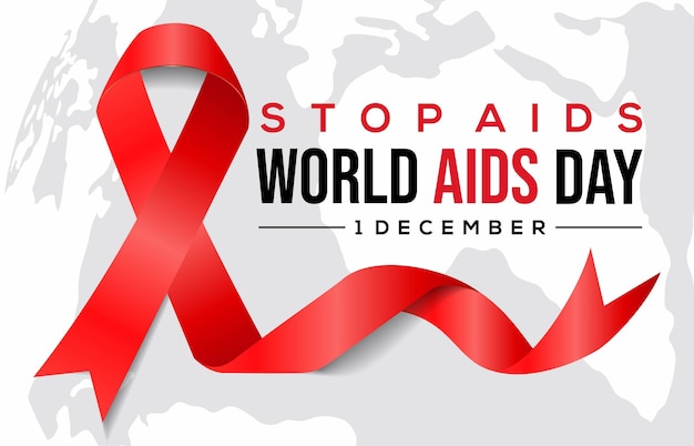 Światowy Dzień Walki Z Aids, 1 Grudnia, Czerwona Wstążka świadomość Aids.