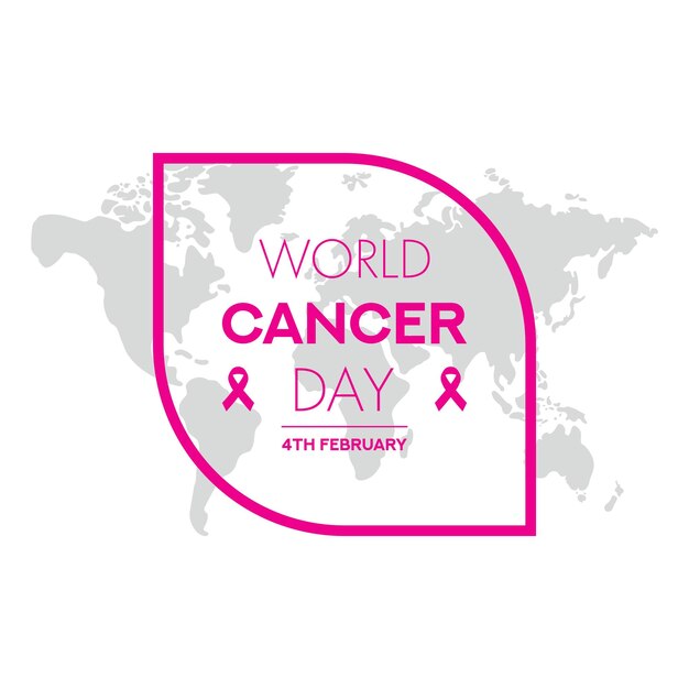 Plik wektorowy Światowy dzień walki z rakiem 4 lutego koncepcja plakatu ilustracji wektorowych
