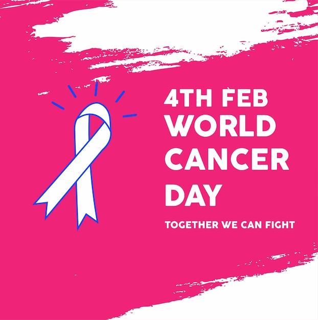 Światowy Dzień Walki Z Rakiem Plakat Lub Baner Ilustracja Tło 4 Lutego