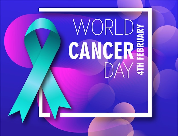 Światowy Dzień Walki Z Rakiem Plakat Lub Baner Ilustracja Tło 4 Lutego