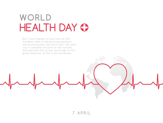 Plik wektorowy Światowy dzień zdrowia 7 kwietnia