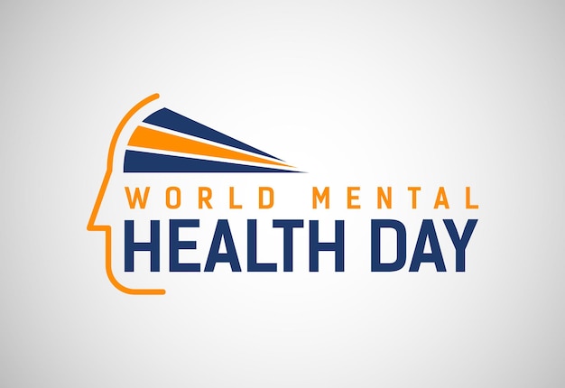 Światowy Dzień Zdrowia Psychicznego 10 Października Ilustracja Wektorowa Choroba Psychiczna