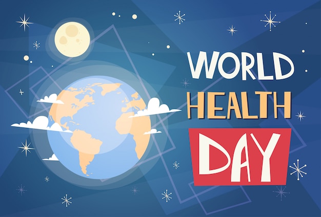 Światowy Dzień Zdrowia światowy Dzień Globalnego święta Banner