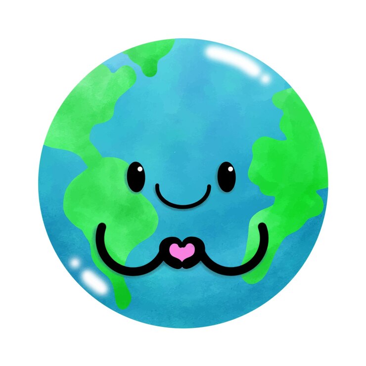 światowy element emocji akwareli światowy dzień środowiska zapisz wektor światowego dnia ziemi