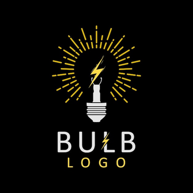 Świecąca żarówka Logo Z Elektryczną Ikoną Innowacja Idea Design Inspiracja