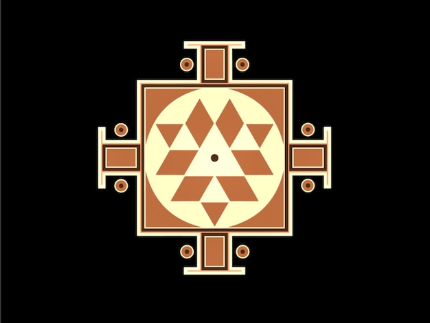 Plik wektorowy Święta geometria projekt yantra projekt logo projekt mandali mistyczny projekt