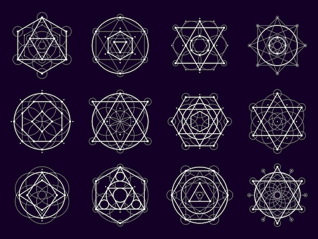 Święte geometryczne kształty tajemnicze ezoteryczne symbole