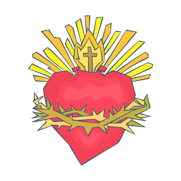 Plik wektorowy Święte serce jezusa katolicki symbol
