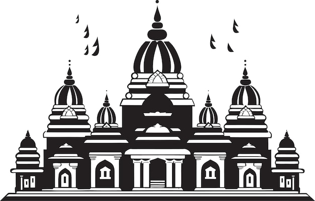 Plik wektorowy Święte symfonie indyjskie świątynie i ich historie
