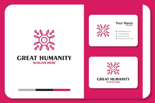 Plik wektorowy Świetny projekt logo i wizytówka ludzkości