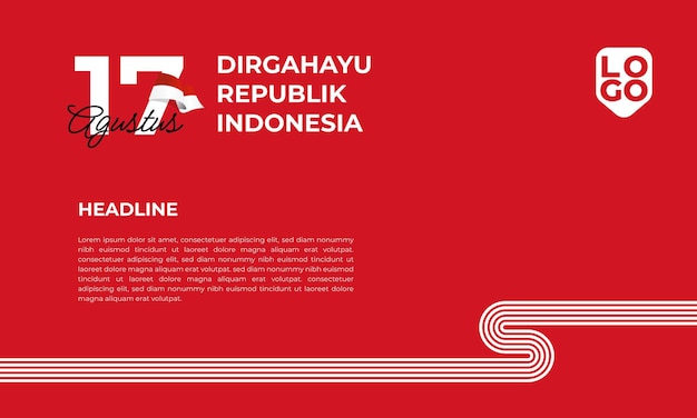 Świętuj 78. dzień niepodległości indonezji lub dirgahayu kemerdekaan indonezja