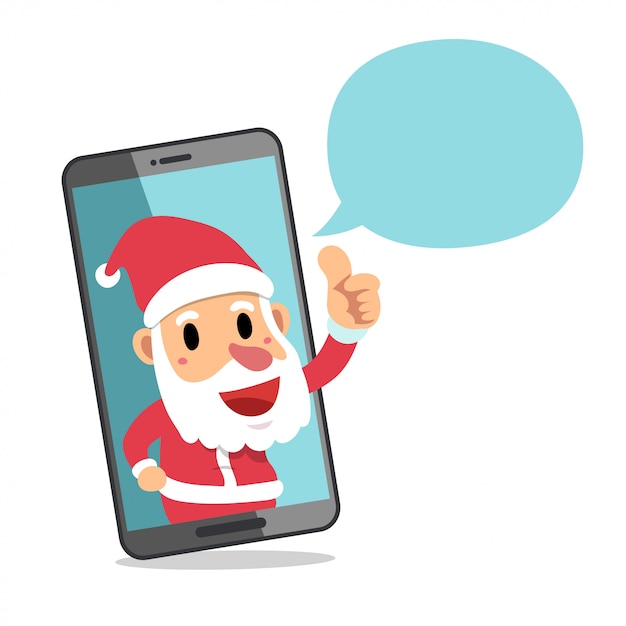Święty Mikołaj Z Smartphone I Mowa Gulgoczemy