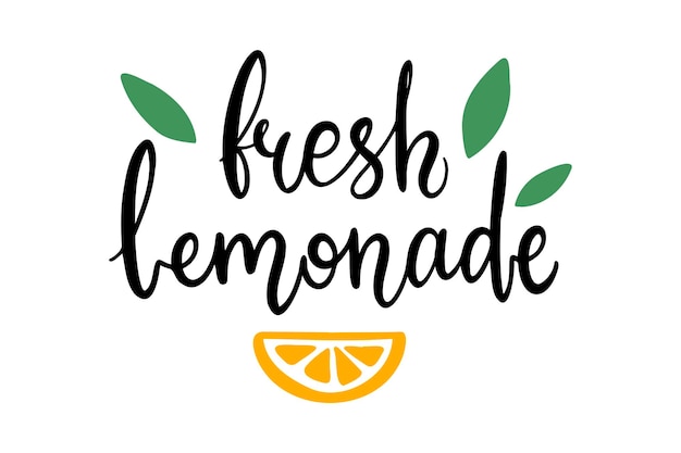 Świeża lemoniada ręcznie napisana kreska z napisami frazą lub cytatem świeża wiadomość z lemoniadą z tekstem w ręku