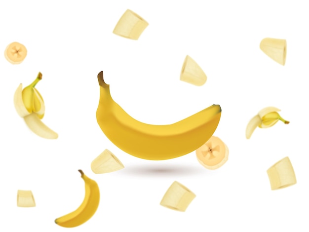 Świeże Owoce Bananów Wyizolowane