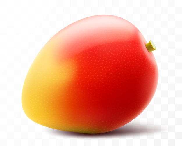 Świeże tropikalne owoce mango Egzotyczne owoce mangos izolowane na przezroczystym tle Lato