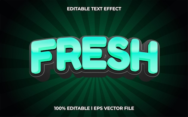 świeży efekt tekstowy 3D z niebieską typografią motywu wodnego dla nazwy produktu