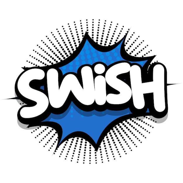 Swish komiks wybuch bańki ilustracji wektorowych