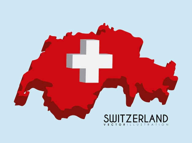 Plik wektorowy swiss country map icon