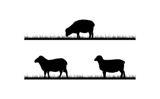 Plik wektorowy sylwetka baranka owca wektor ilustracja eps 10