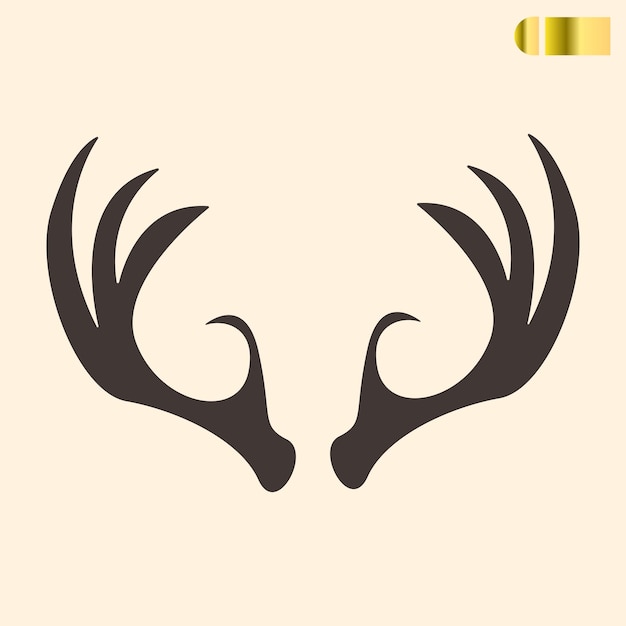 Sylwetka głowy jelenia, zestaw logo jelenia premium design