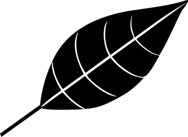 Plik wektorowy sylwetka ikony liści drzewa w ilustracji wektorowych płaski