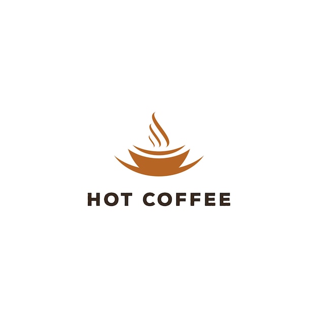 Sylwetka minimalne logo gorącego kubka