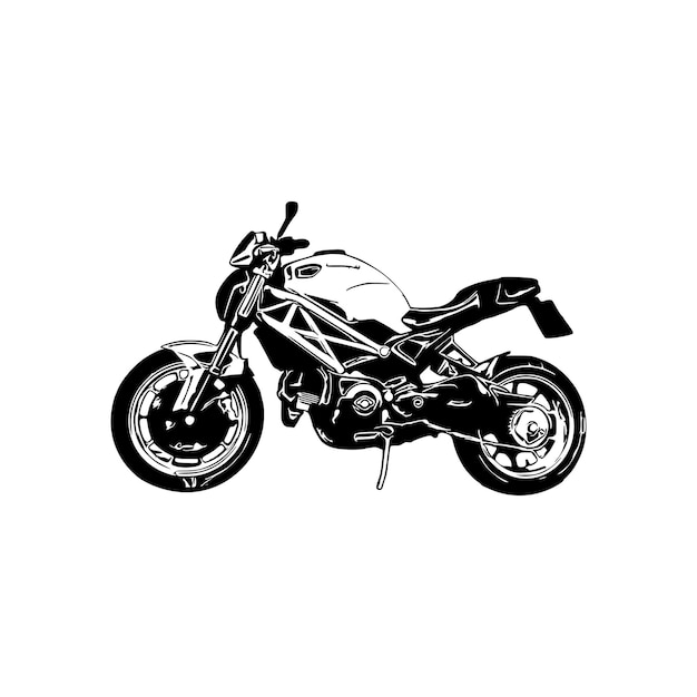 Sylwetka motocykla VectorBlack Motorcycle Grafika wektorowa motocykla