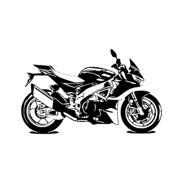 Plik wektorowy sylwetka motocykla vectorblack motorcycle motocykl art vectorizer