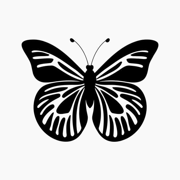 Plik wektorowy sylwetka motyla monochromatyczne ilustracji wektorowych