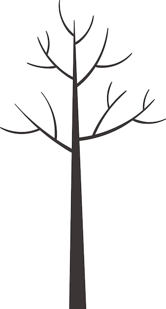 Plik wektorowy sylwetka pnia drzewa