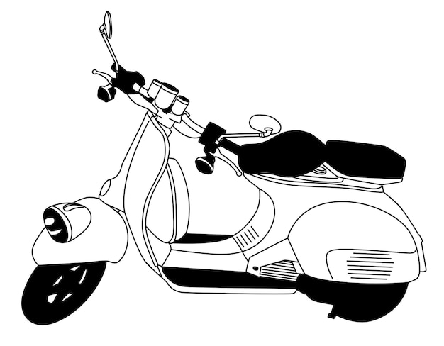 Sylwetka skuter vespa