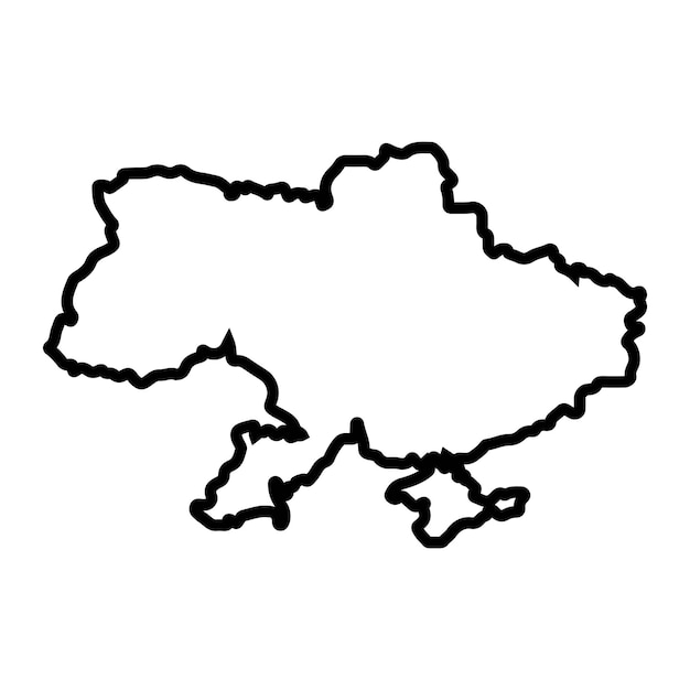 Sylwetka Ukrainy Ikona Mapy Ukrainy Nie Ma Wojny Na Ukrainie Mapa Sylwetki Ilustracja Wektorowa Na Białym Tle Symbol Pokoju Projekt Wektorowy Eps 10