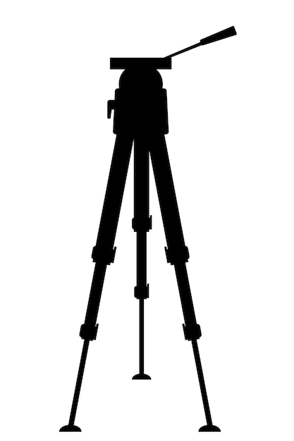 Sylwetka wektor statywu do fotografii lub kamery wideo