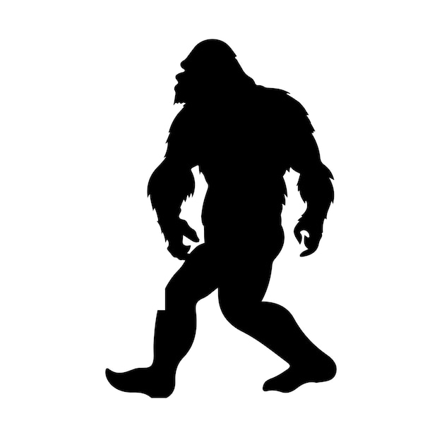 Plik wektorowy sylwetki bigfoot wektor i ilustracji koncepcji bigfoot