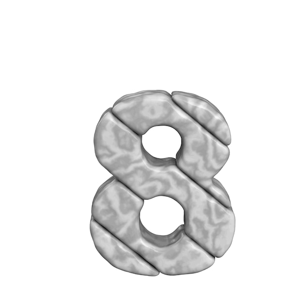 Symbol 3d Wykonany Z Marmuru Liczba 8