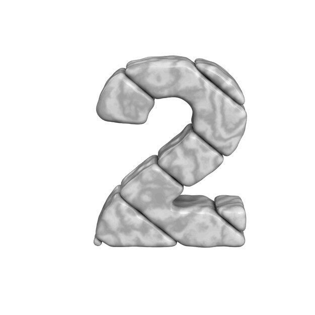 Symbol 3d Wykonany Z Marmurucyfra 2