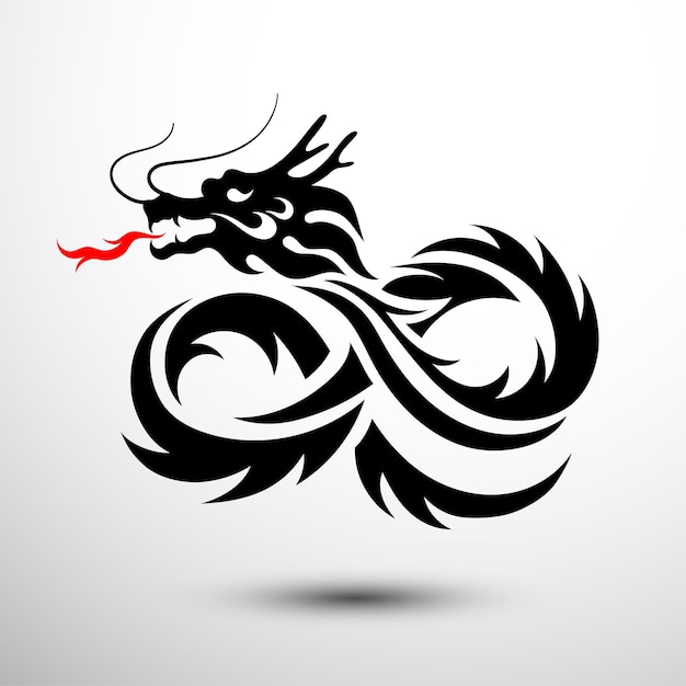 Plik wektorowy symbol chińskiego smoka4