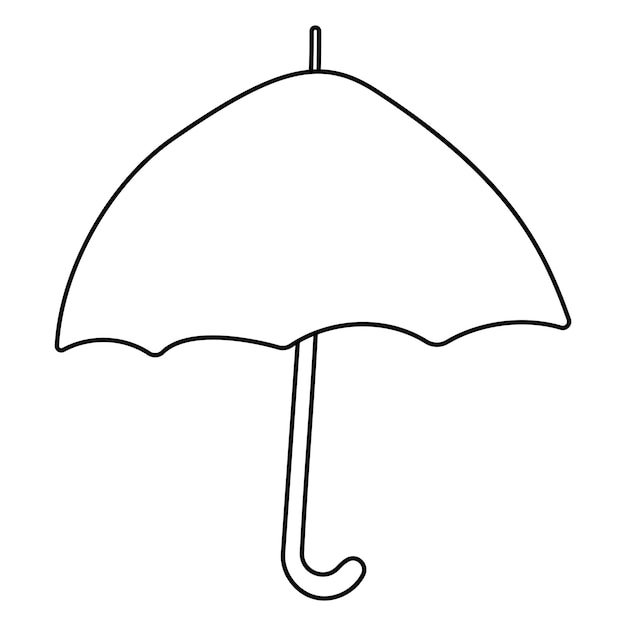 Symbol czarnego czarnego otwartego elementu długiej linii