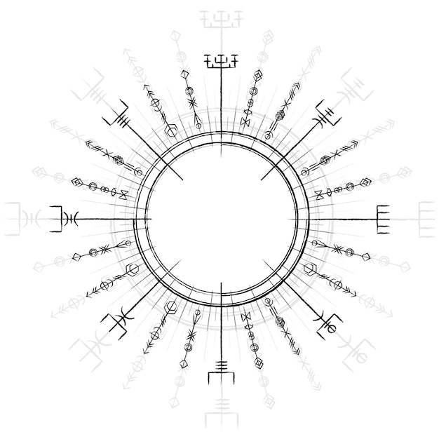 Plik wektorowy symbol czarnego kręgu wikingów