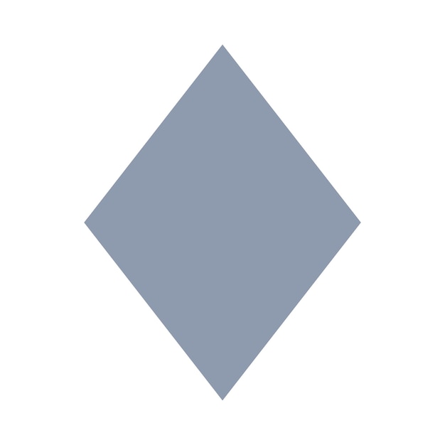 Symbol elementu geometrycznego rombu dla edukacji przedszkolnej dla dzieci uczących się matematyki