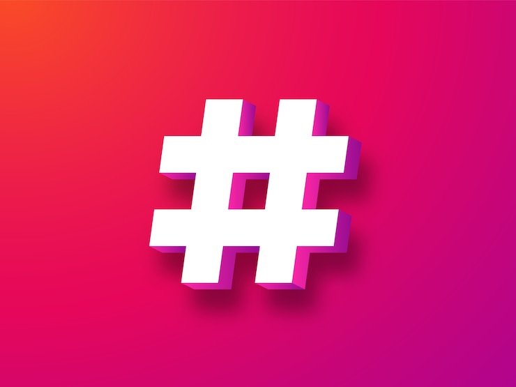 Wektor symbol hashtagu