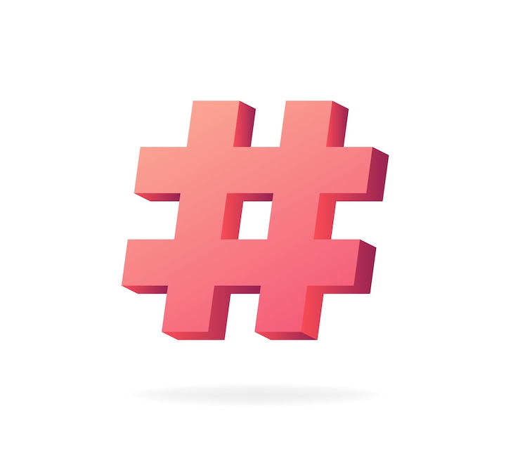 Wektor symbol hashtagu