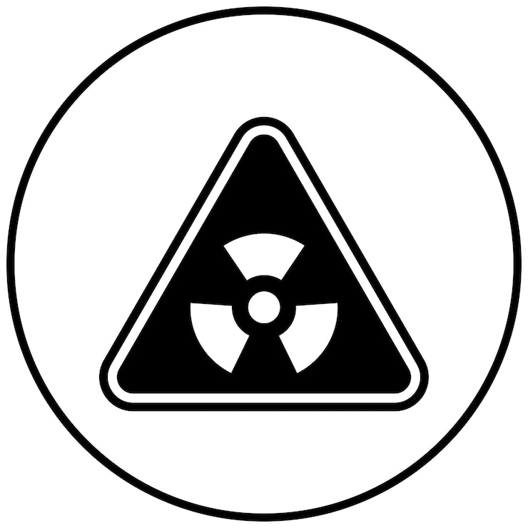Wektor symbol ikona wektora promieniowania może być używany do zestawu ikon chemioterapii