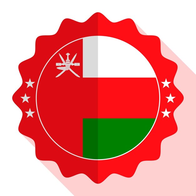 Plik wektorowy symbol jakości oman, przycisk znaku etykiety, ilustracja wektorowa